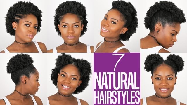 7 NATURAL HAIRSTYLES (For Short to Medium Length Natural Hair) (4B/4C Hair)